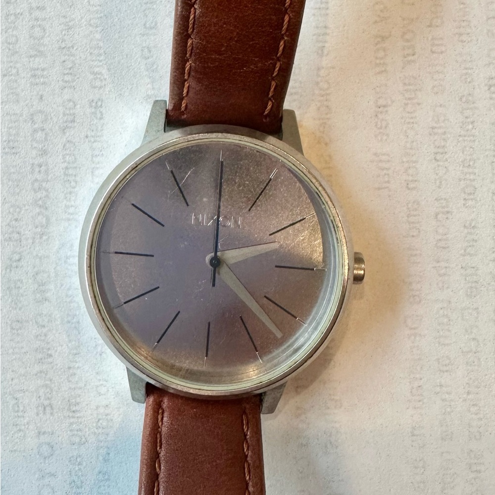 Women’s brown leather watch